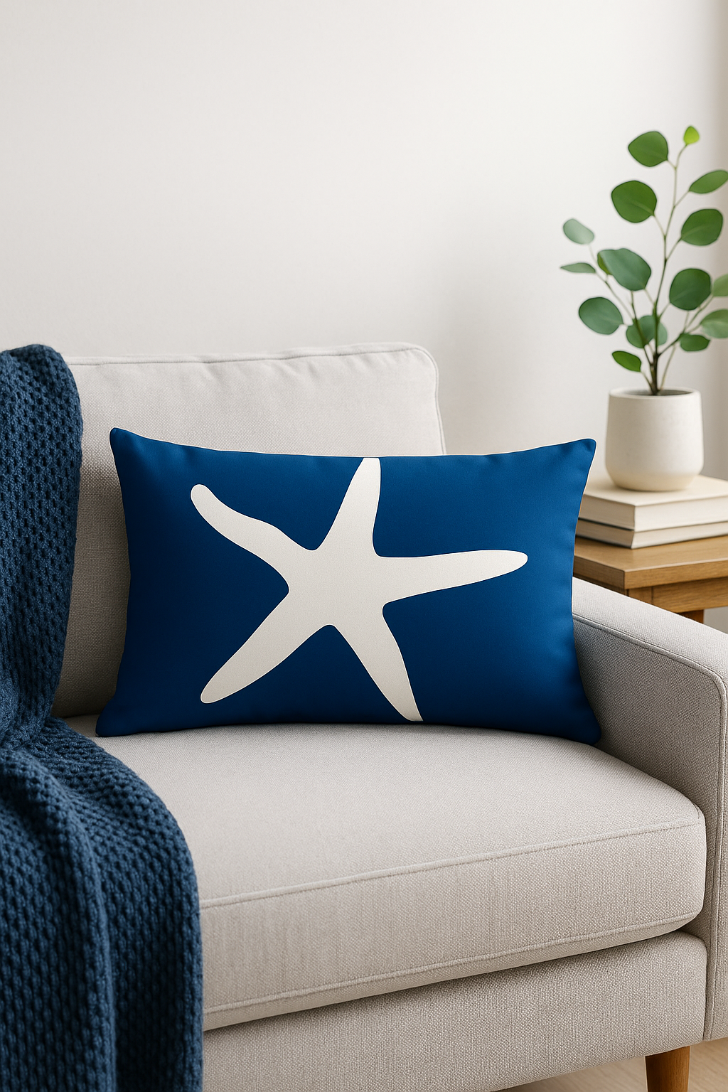 housse de coussin rectangulaire motif animaux marins bleus 30 x 50 cm