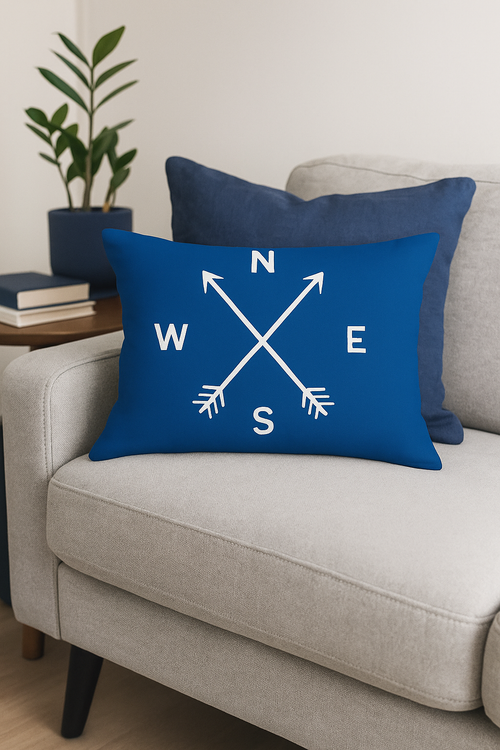 housse de coussin rectangulaire motif animaux marins bleus 30 x 50 cm - vue 3 sur 2