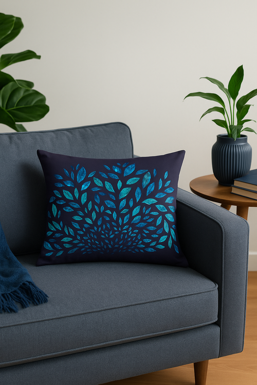 housse de coussin rectangulaire motif fleurs tropicales 30 x 50 cm - vue 3 sur 2