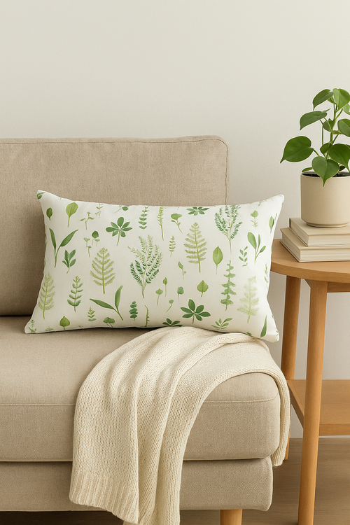 housse de coussin rectangulaire motif fleurs tropicales 30 x 50 cm