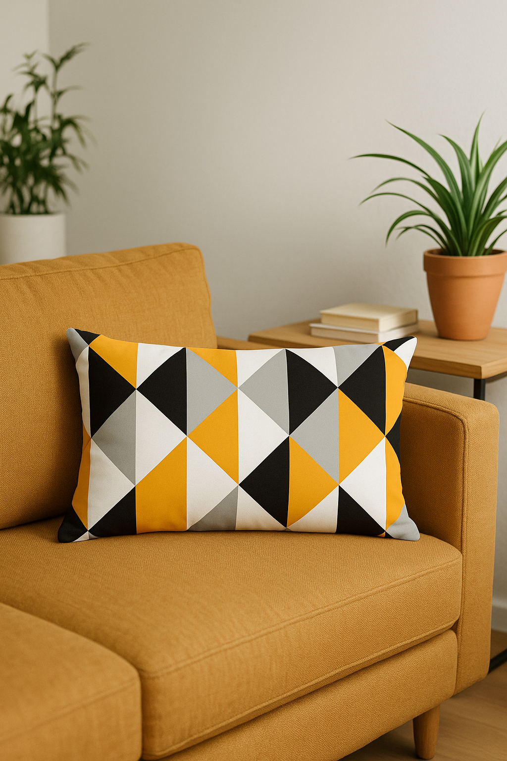housse de coussin rectangulaire motif géométrique coloré 30 x 50 cm
