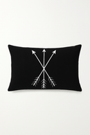 housse de coussin rectangulaire motif géométrique noir et jaune 30 x 50 cm
