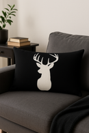 housse de coussin rectangulaire noir et blanc géométrique décoratif