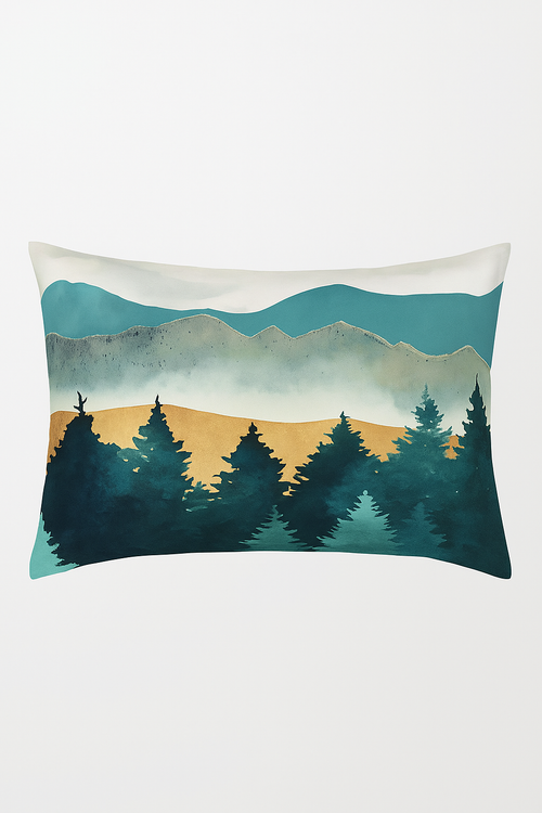 housse de coussin rectangulaire rayures aquarelle style chinois 30 x 50 cm