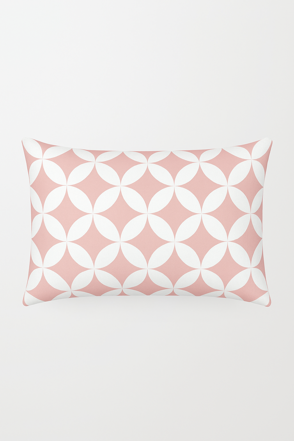 housse de coussin rose à motif géométrique décoratif pour la maison