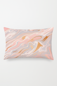 housse de coussin rose à motif géométrique tendance décorative