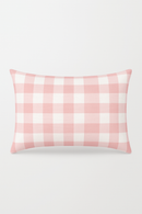 housse de coussin rose à motif géométrique tendance pour la maison