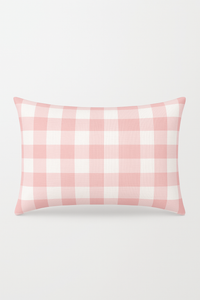 housse de coussin rose à motif géométrique tendance pour la maison