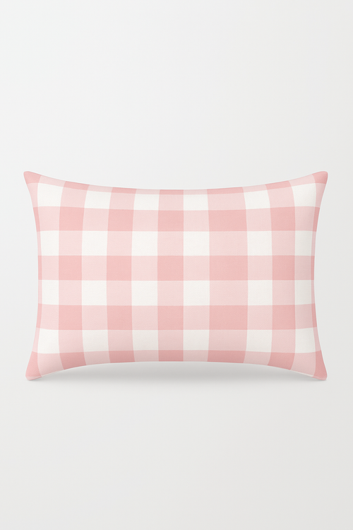 housse de coussin rose à motif géométrique tendance pour la maison