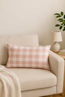 housse de coussin rose à motif géométrique tendance pour la maison