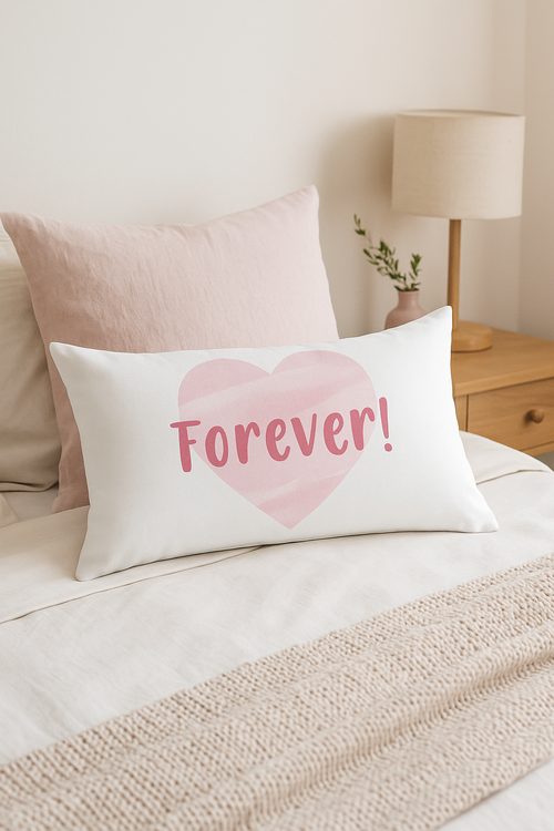 housse de coussin rose motif géométrique décoratif pour la maison - vue 2 sur 2