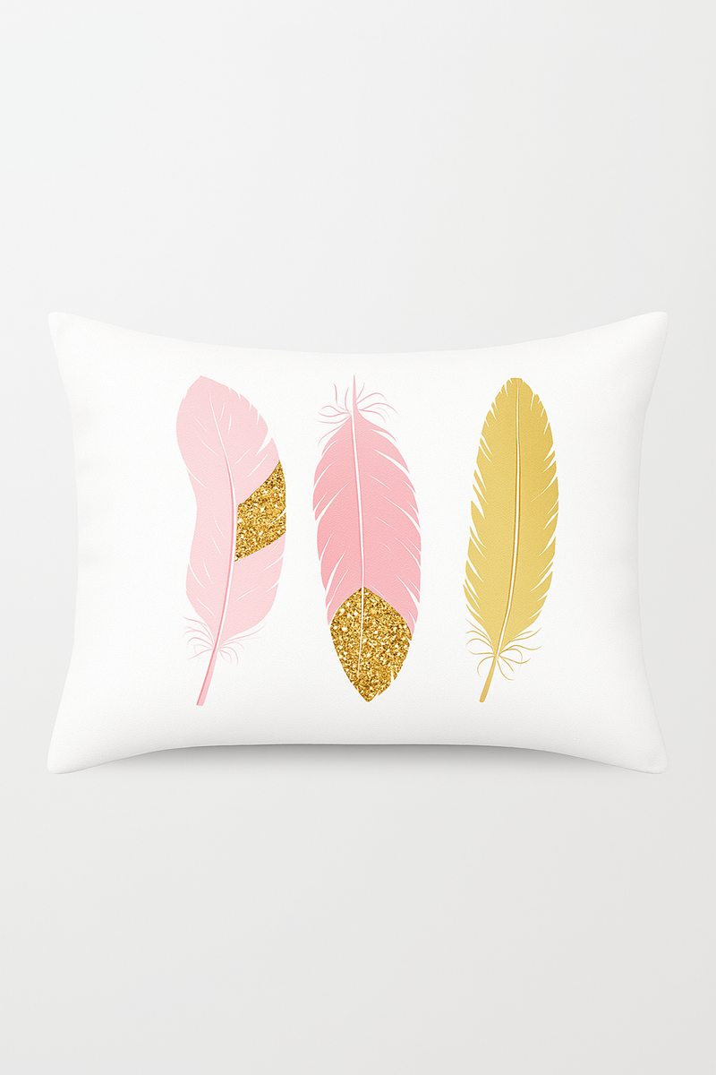 housse de coussin rose motif géométrique décoratif tendance pour la maison