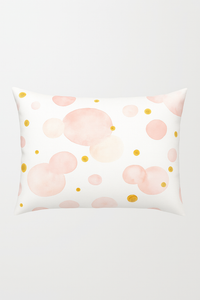housse de coussin rose motif géométrique décoration intérieure tendance