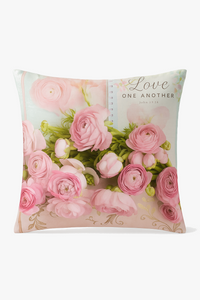 housse de coussin rose motif nordique pour décoration élégante
