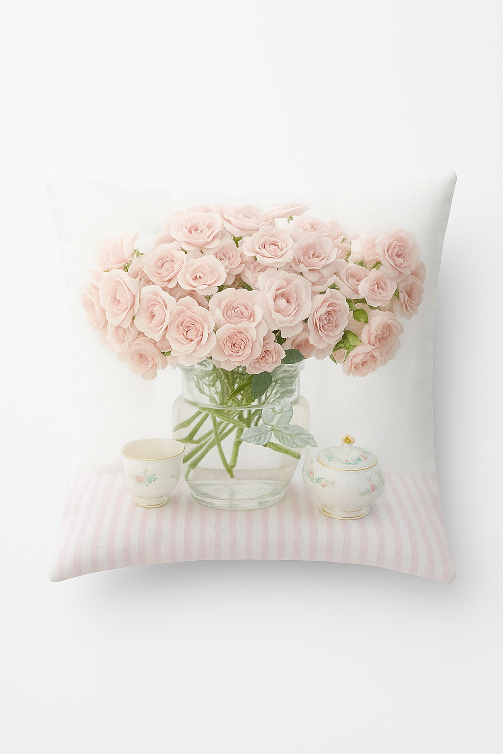 housse de coussin rose style nordique pour déco élégante