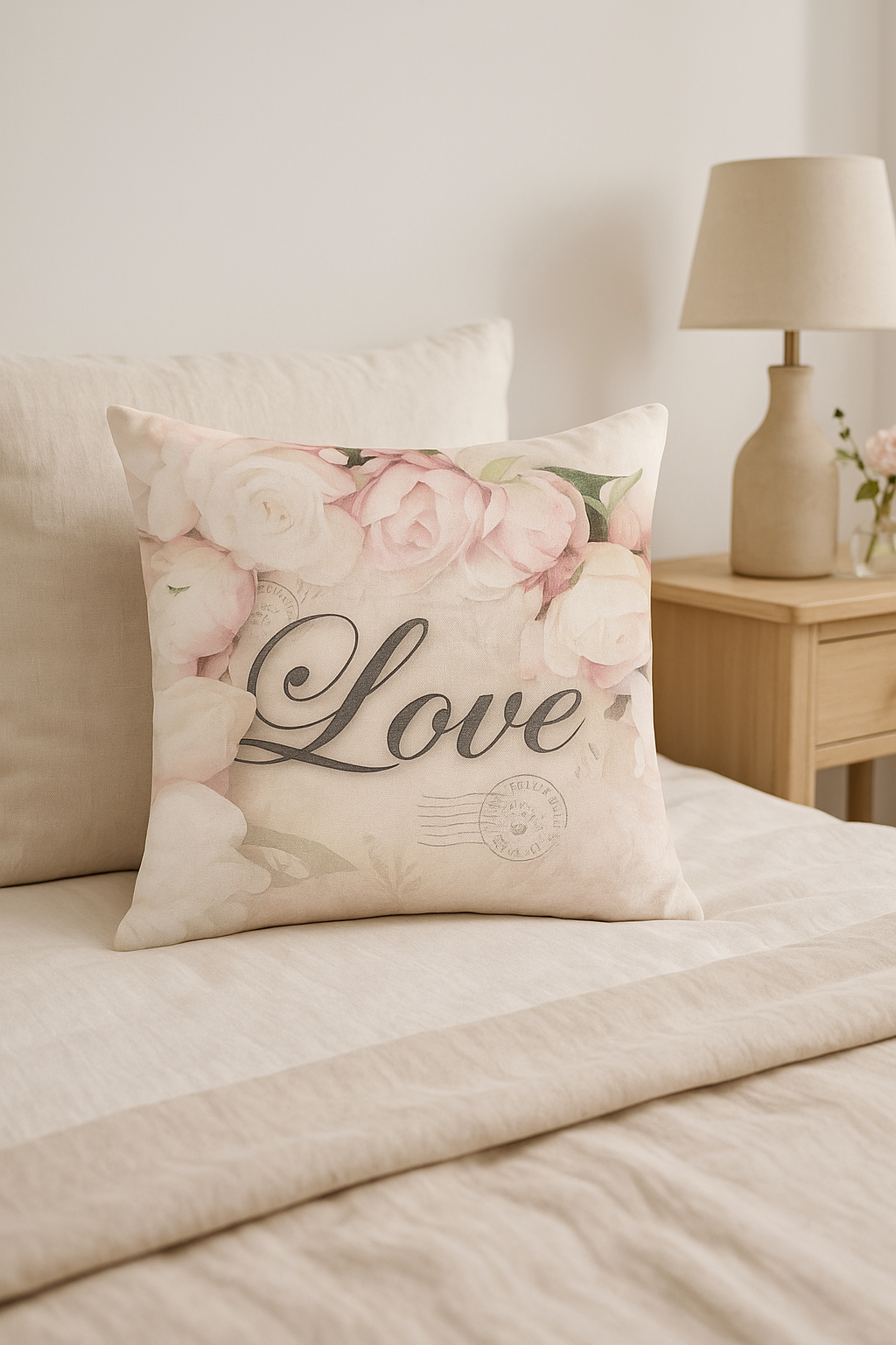 housse de coussin rose style nordique pour décoration élégante