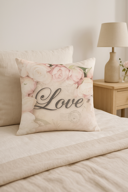 housse de coussin rose style nordique pour décoration élégante - vue 2 sur 2