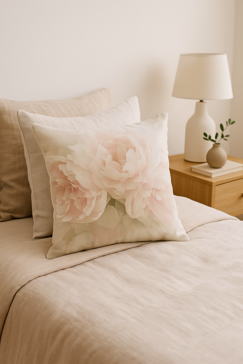 housse de coussin rose style nordique pour décoration élégante