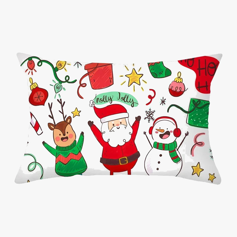 housse de coussin rouge de noël décoration intérieure élégante et festive