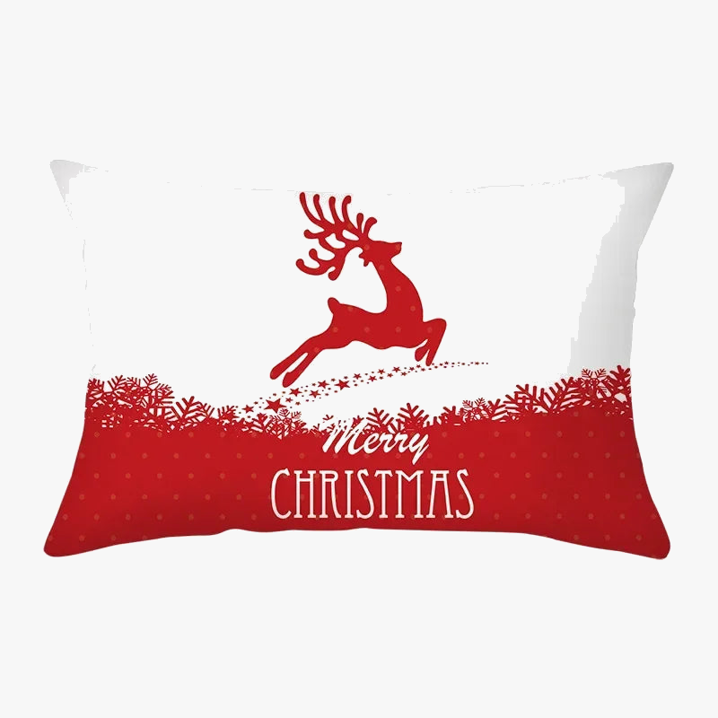 housse de coussin rouge de Noël pour décoration intérieure