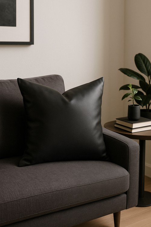 housse de coussin similicuir 45x45 60x60 pour canapé-lit décoratif - vue 2 sur 2