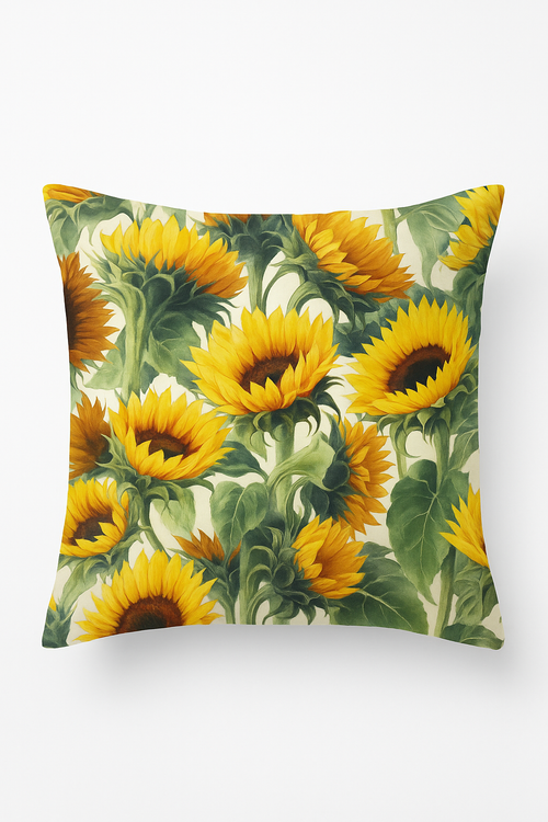 housse de coussin tournesol décoratif pour été