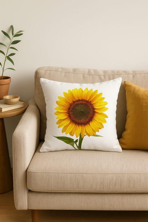 housse de coussin tournesol décorative pour l'été - vue 2 sur 2