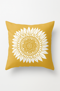 housse de coussin tournesol pour déco estivale et chaleureuse