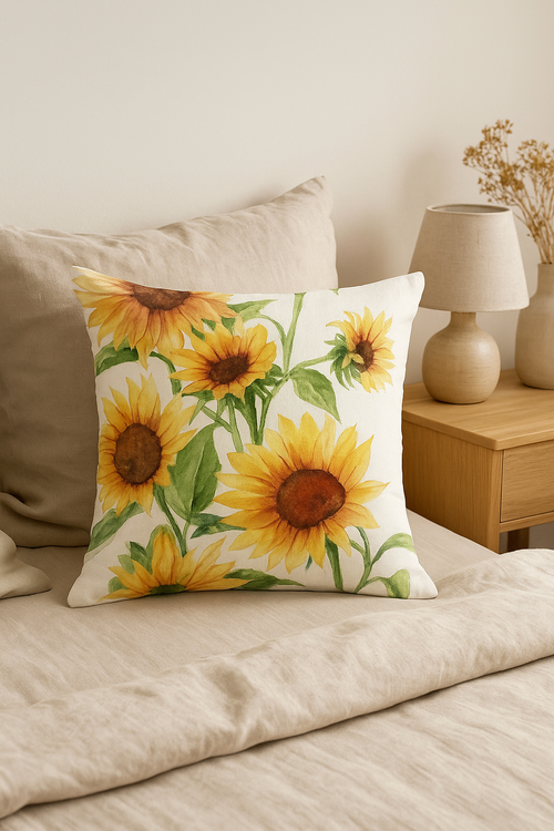 housse de coussin tournesol pour un été coloré - vue 2 sur 2