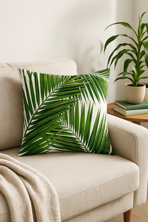 housse de coussin tropicale décorative pour canapé élégant
