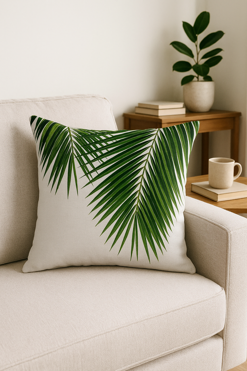 housse de coussin tropicale pour canapé élégant décor