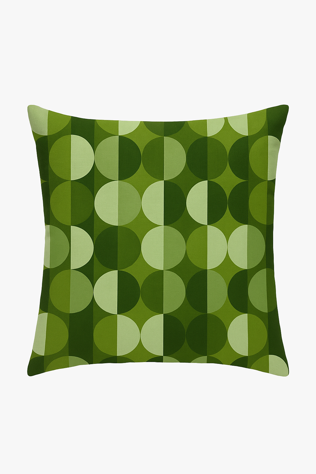 housse de coussin verte géométrique abstraite pour canapé
