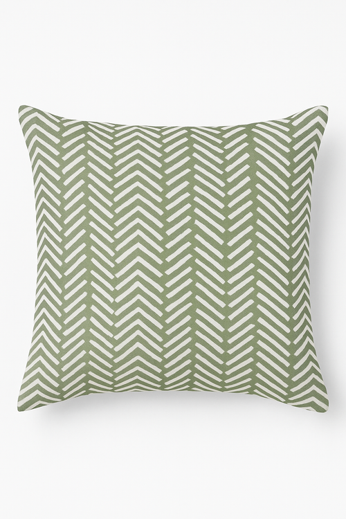 housse de coussin verte géométrique pour décoration canapé