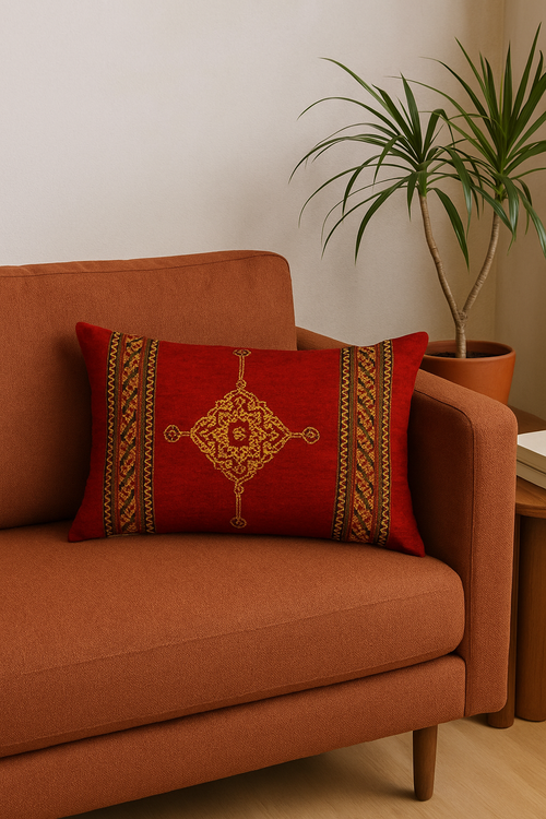 housse de coussin vintage à motif mandala ethnique pour canapé et lit