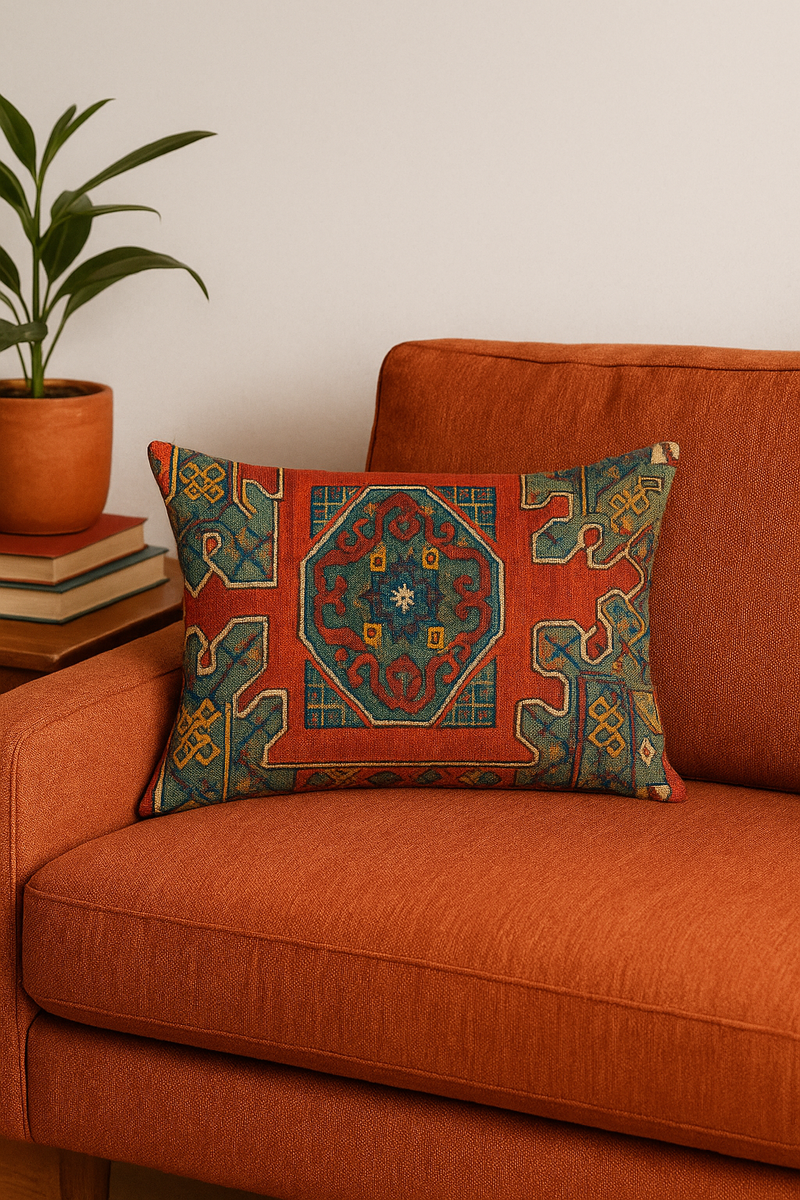 housse de coussin vintage à motif mandala pour décoration intérieure