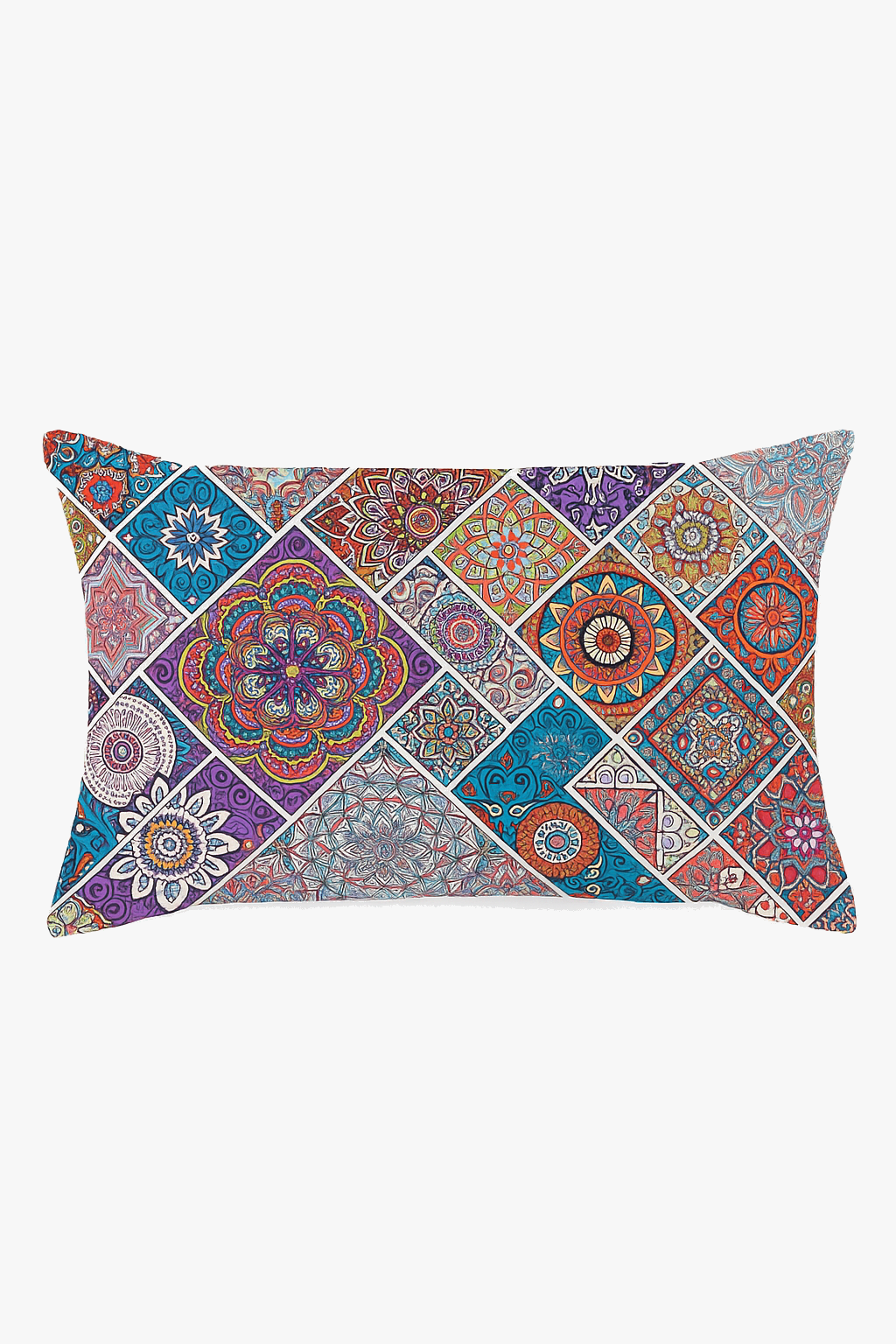 housse de coussin vintage à motif mandala pour décoration intérieure