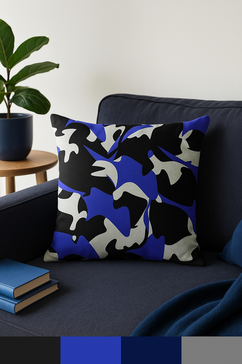 housses de coussin camouflage militaire design géométrique décoratif - vue 2 sur 2