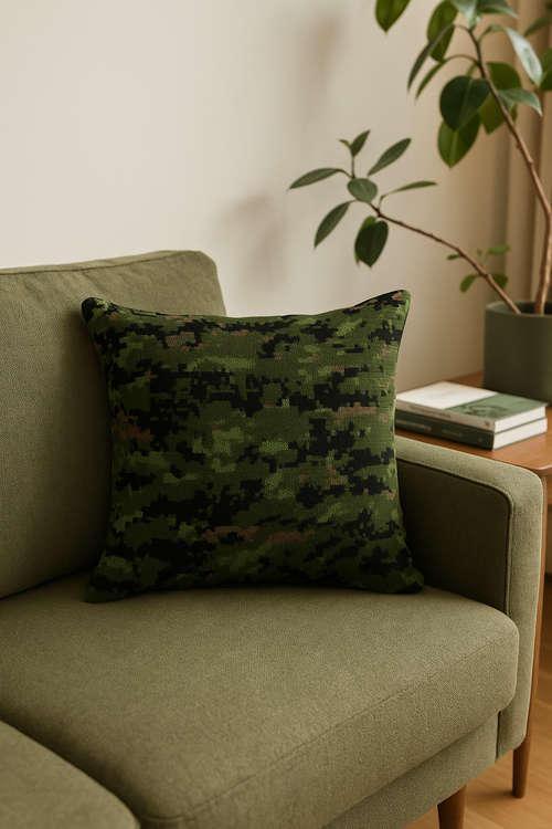 housses de coussin décoratives motif camouflage militaire - vue 2 sur 2