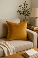 housses de coussin en velours unies pour décoration élégante