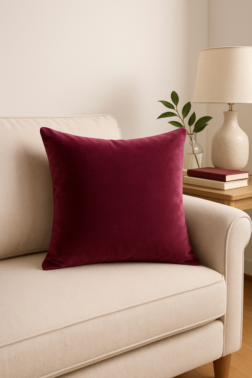 housses de coussin en velours unies pour décoration intérieure