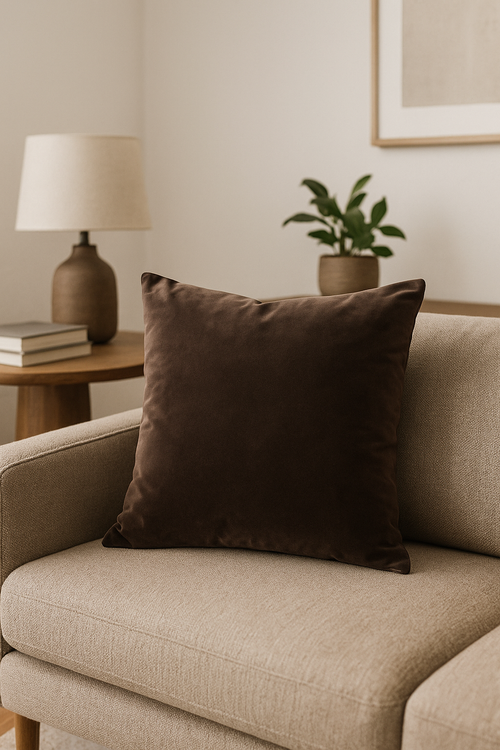 housses de coussin en velours unies pour décoration intérieure - vue 2 sur 2