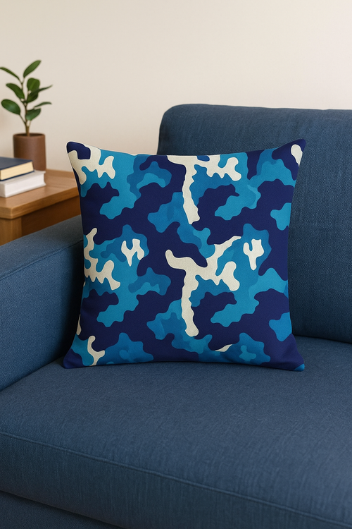 housses de coussin géométriques camouflage militaire tendance décorative - vue 2 sur 2