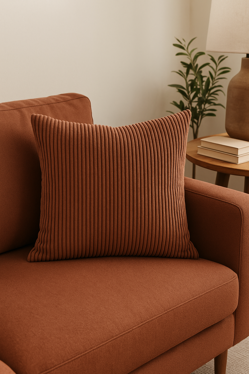 housses de coussin rayées en velours côtelé 30x50 50x70 - vue 3 sur 2
