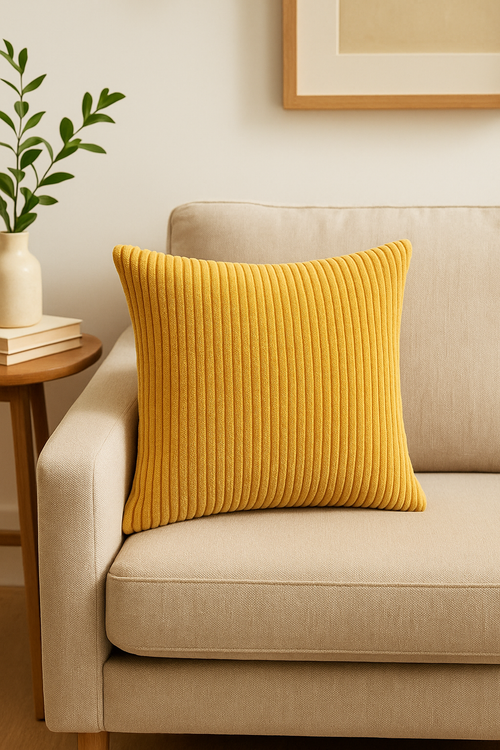 housses de coussin rayées en velours côtelé 30x50 50x70 cm - vue 2 sur 2