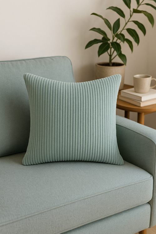 housses de coussin rayées en velours côtelé 30x50 et 50x70 cm - vue 2 sur 2