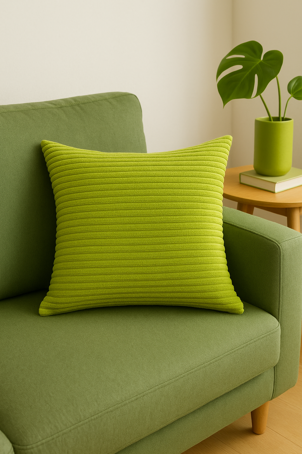 housses de coussin rayées en velours côtelé 30x50 et 50x70 cm