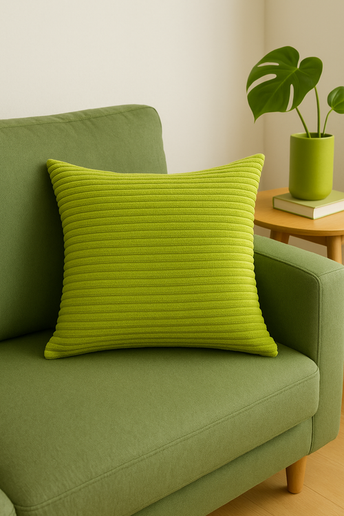 housses de coussin rayées en velours côtelé 30x50 et 50x70 cm - vue 2 sur 2