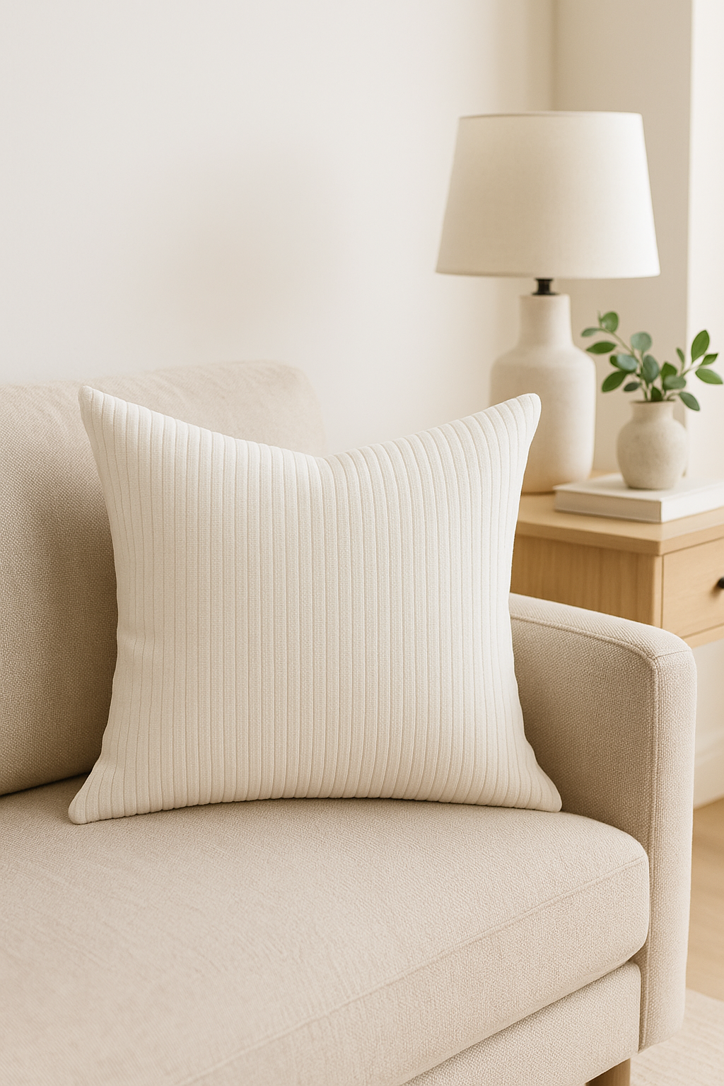housses de coussin rayées en velours côtelé 30x50cm 50x70cm