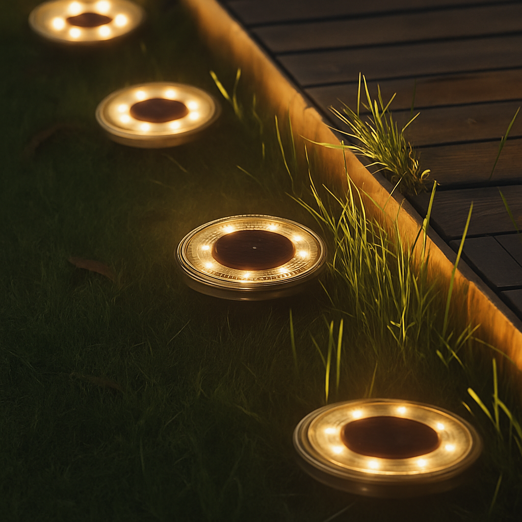 Lumière de pont solaire 8 LED Allée Dock Light IP65 Étanche Extérieur Avertissement Lampes Étape