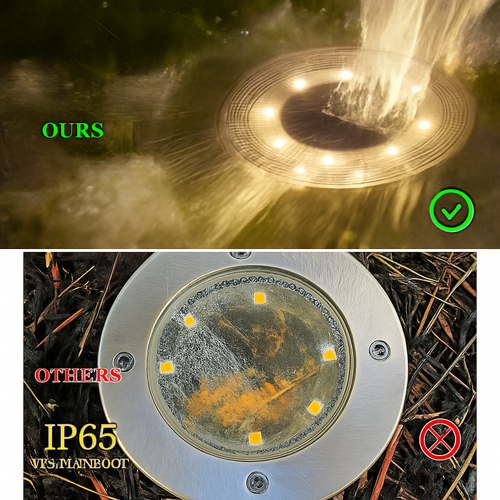 IP68 LED étanche extérieure énergie solaire lumière au sol contrôle de l'éclairage chemin pont lumières cour allée pelouse jardin décoration lampe - vue 5 sur 14